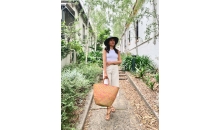 Large Handwoven natural fibres Panama Fine Basket